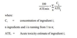 ATE formula known LD50