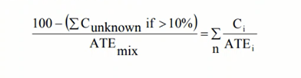 ATE formula unknown LD50