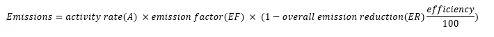 AP-42 emission factor equation