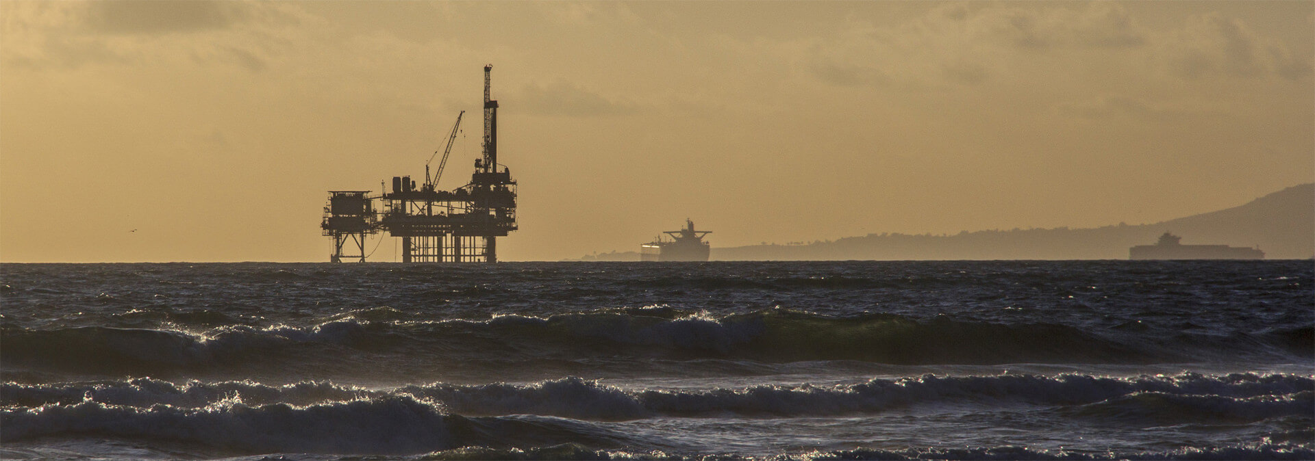 Offshore oil and gas platform that complies with EH&S standards.