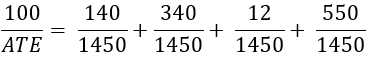 ATE formula random concentrations least common denominator